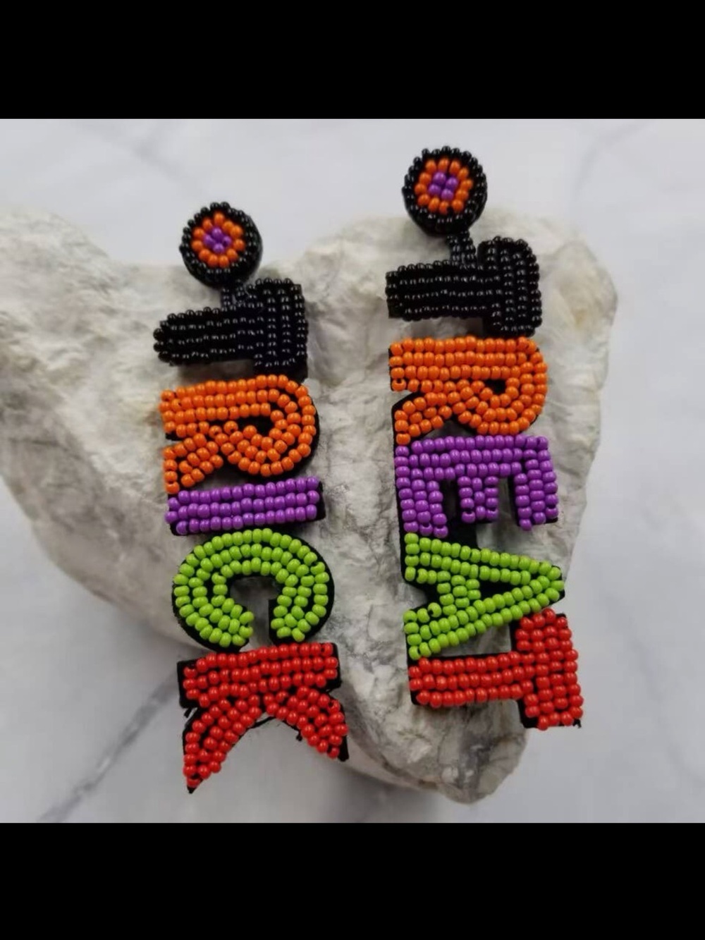 Beaded Trick or Treat Earrings